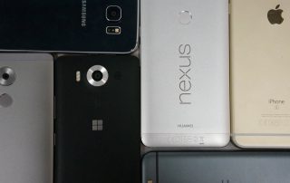 Different device models aligned next to each other